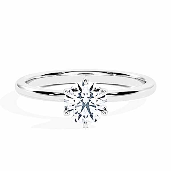 Engagement Ring White Gold - 0.15ct Diamonds - Model N°3014 Brilliant, Solitaire