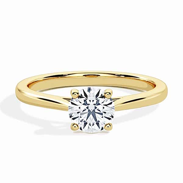 Engagement Ring Yellow Gold - 0.15ct Diamonds - Model N°3015 Brilliant, Solitaire