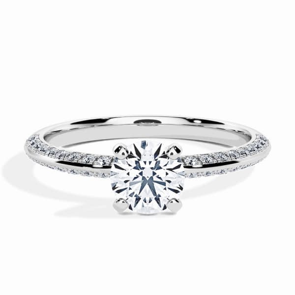 Engagement Ring White Gold - 0.70ct Diamonds - Model N°3021 Brilliant, Pavé