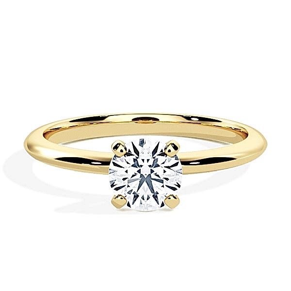 Engagement Ring Yellow Gold - 0.30ct Diamonds - Model N°3021 Brilliant, Solitaire