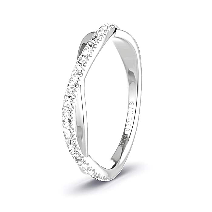 Women's Wedding Ring Palladium - 0.31ct Diamonds - Model N°4116