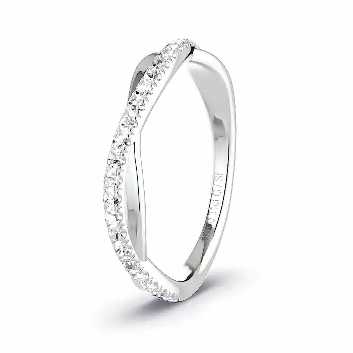 Women's Wedding Ring White Gold - 0.31ct Diamonds - Model N°4116